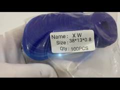 Płaska gumowa przyssawka 38 * 15 * 0,8 mm Zaprojektowany niebieski kolor Standardowe rozmiary Kształty gumy