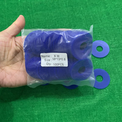 38 X 15 X 0,8 mm płaska gumowa przyssawka Niebieski kolor Standardowe rozmiary Kształty