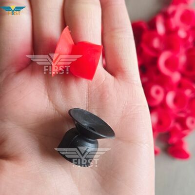 Wysokiej jakości przyssawka Martini w kolorze czarnym i czerwonym do części Muller Martini.